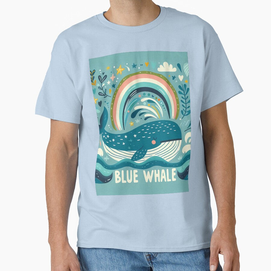 Blue Whale - Hope for Wildlife Scandinavian Folk Art by heidiannemorris © by FOLK ART FUSION by heidiannemorris