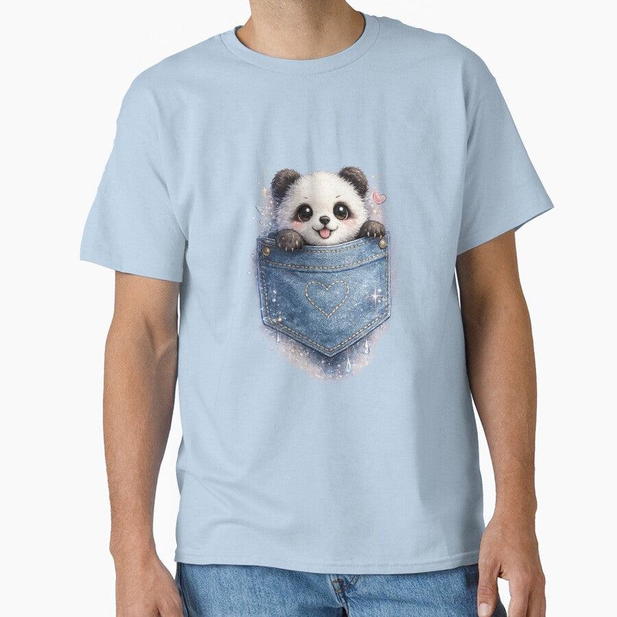 Cute Tiny Panda in Pocket | Kawaii Animal Design by VasiArtLab
