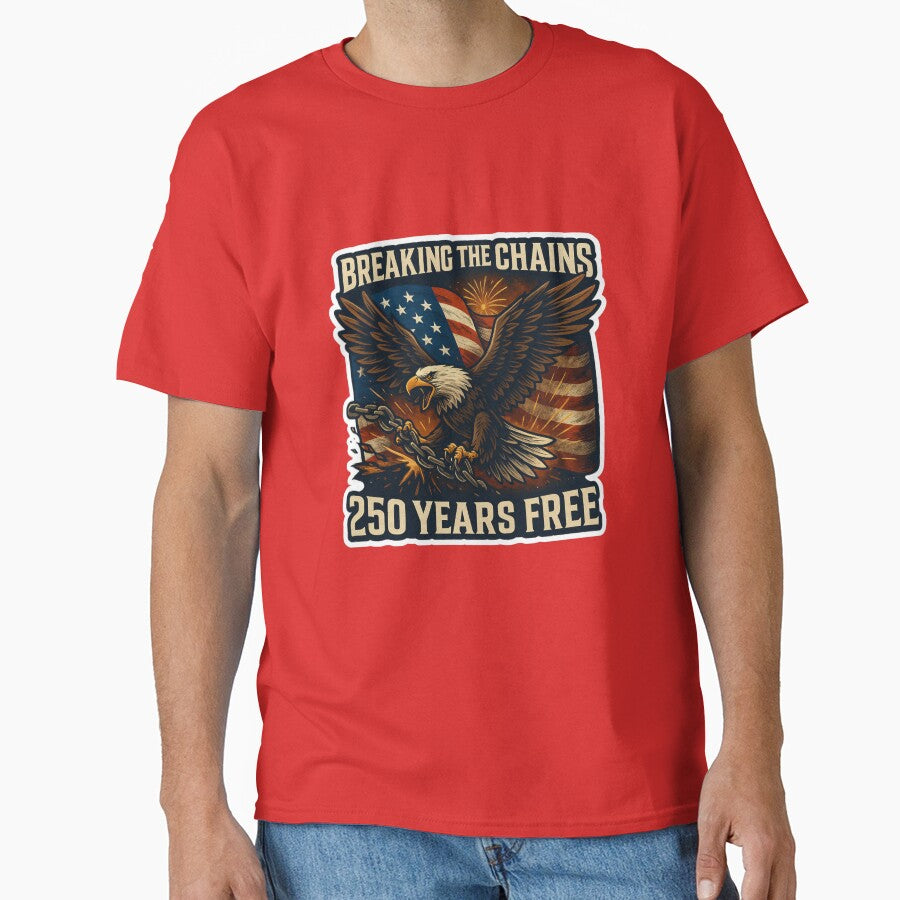 250th Anniversary of the USA - Breaking the Chains – 250 Years Free Sticker by Collins Design