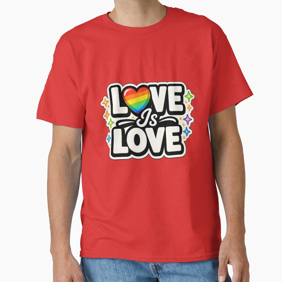 Love Is Love Rainbow Heart – LGBTQ Pride Equality Sticker | Pride Month Gift | Gay Pride Aesthetic for T-Shirt, Sticker, Phone case, mug, bag, hoodies by ArtByTripti