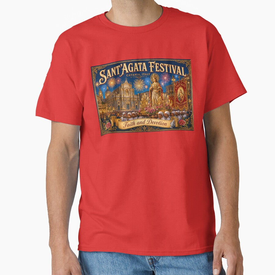 Sant’Agata Festival Catania Italy Vintage Religious Festival Poster by Koalangel