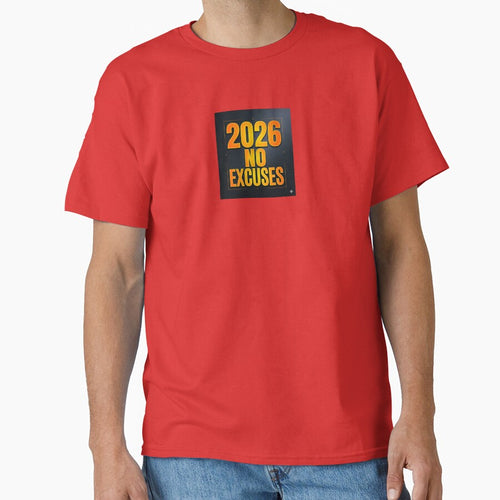 2026 NO EXCUSES - Motivational Hustle T-shirt by WaveDesignsNG