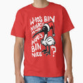 Christmas Bin Chicken T Shirt - Australian Bin Chicken Christmas Themed Tee with quote "Who's Bin Naughty" featuring an Aussie Ibis bird! by sketchNkustom