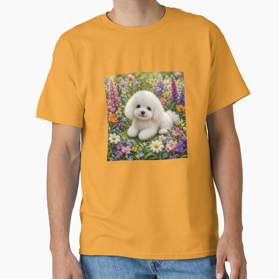 Little dog in a field of flowers by Galart58