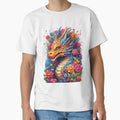 Cute Blue and Orange Flower Dragon by Everything Dragon Shop