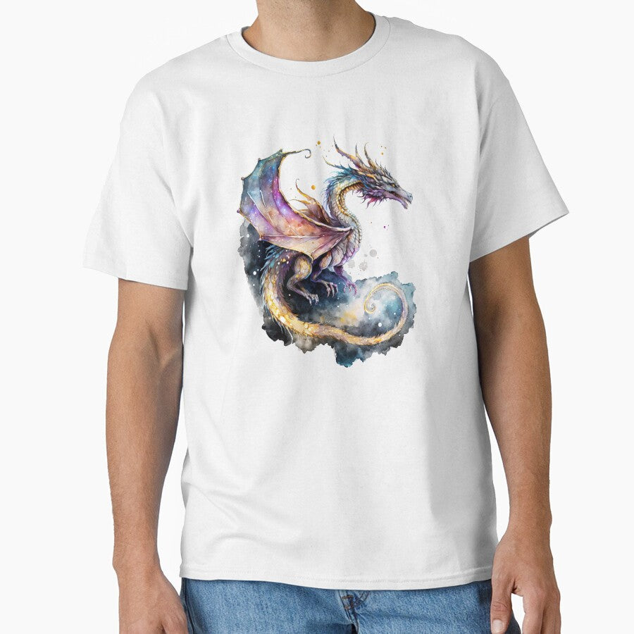 Dark Watercolor Dragon by MoonFoxDesign