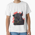 Aggressive Guard Dog Head Strong Dog Lover Design Fierce Black Dog Security K9 Style by Pochininki