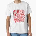 Cool Red Dragon Art - Chinese Traditional Dragon Design - Asian Dragon Artwork by leen12 Art Designs Prints