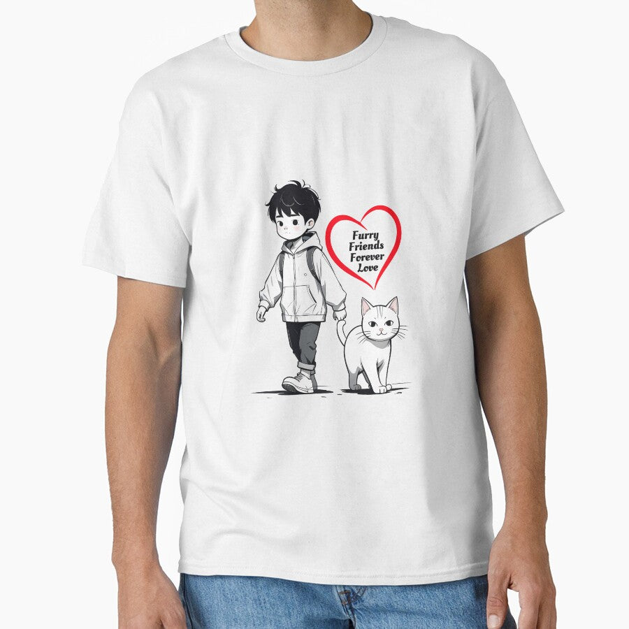 Inspirational  Boy and Cat by Prints and Lifestyle