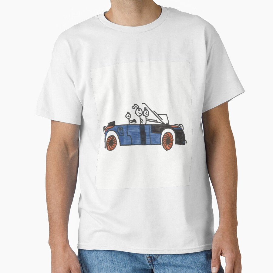 Little boy drawing parents and car by TeddyPrint