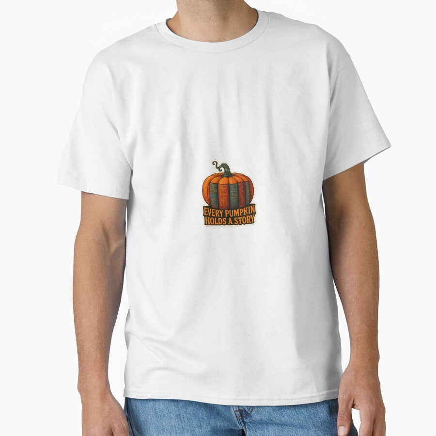 Every Pumpkin Holds a Story – Spooky Bookish Halloween Pumpkin Sticker by Gurjeetpixelart