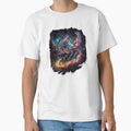 Starry Dragon in the Deep Space, Nebula Background by MoonFoxDesign