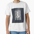Christian Minimalist T-Shirt – Faith Faith Faith – Modern Christian Design by xaristudio