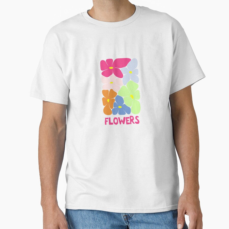 Groovy Colorful Flowers – Retro Floral Aesthetic Design by Oshe_shop