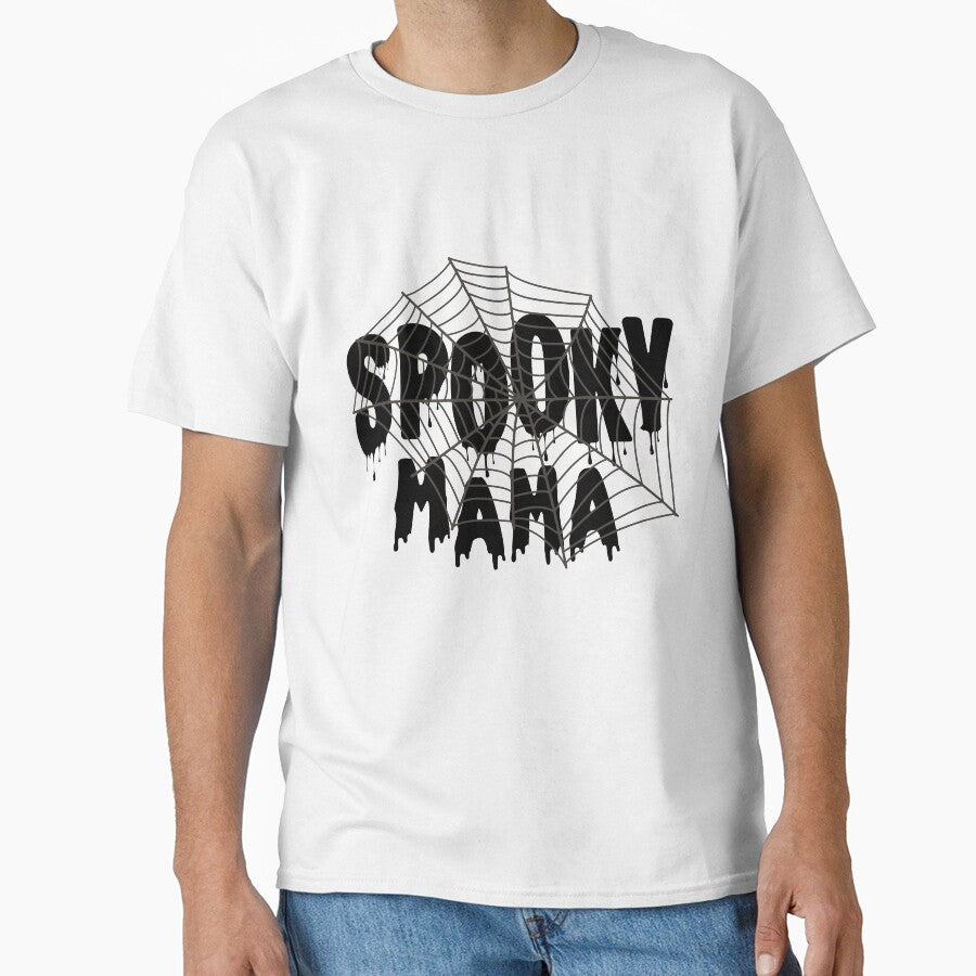 GROOVY GHOST SPOOKY HALLOWEEN SPOOKY MAMA T-SHIRT by Aysarhaniya22