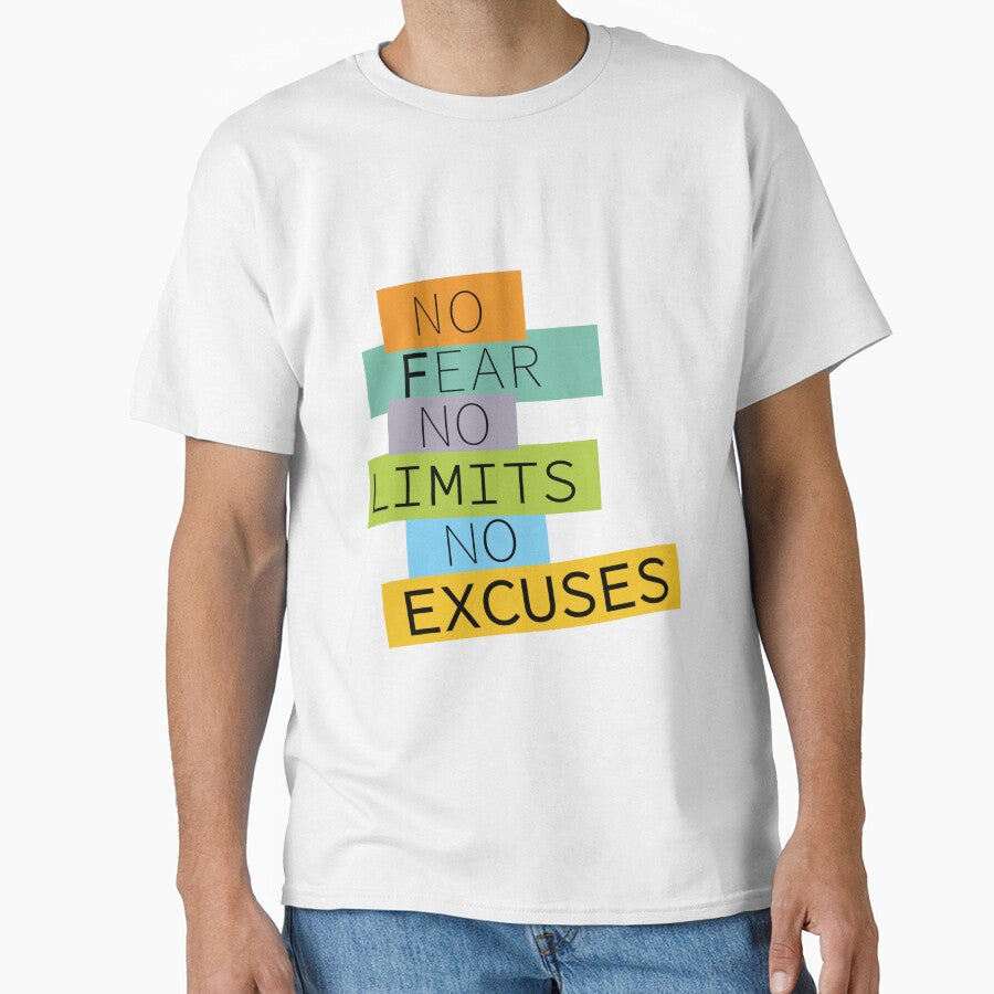 Positive inspirational quotes for work no fear no limits no excuses by storemedo