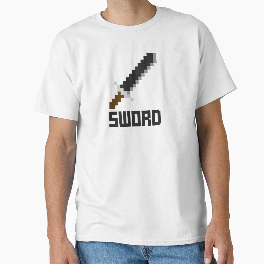 Retro Pixel Art Drawing of a Sword with SWORD Quote by RiciPaneto
