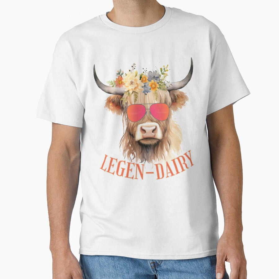 Cute Highland Cow Wearing Sunglasses by Uniquely Yours