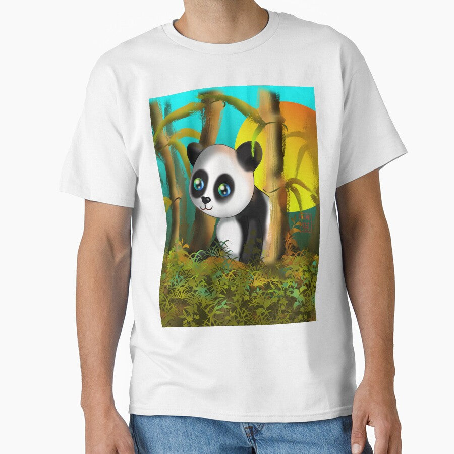 baby panda with bamboo by BeingNow