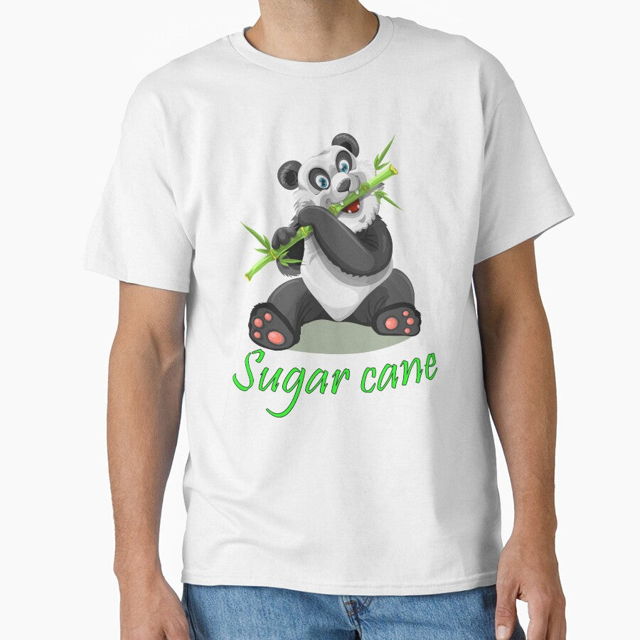 Sugar cane eating by little cute panda by HM DESIGNERS