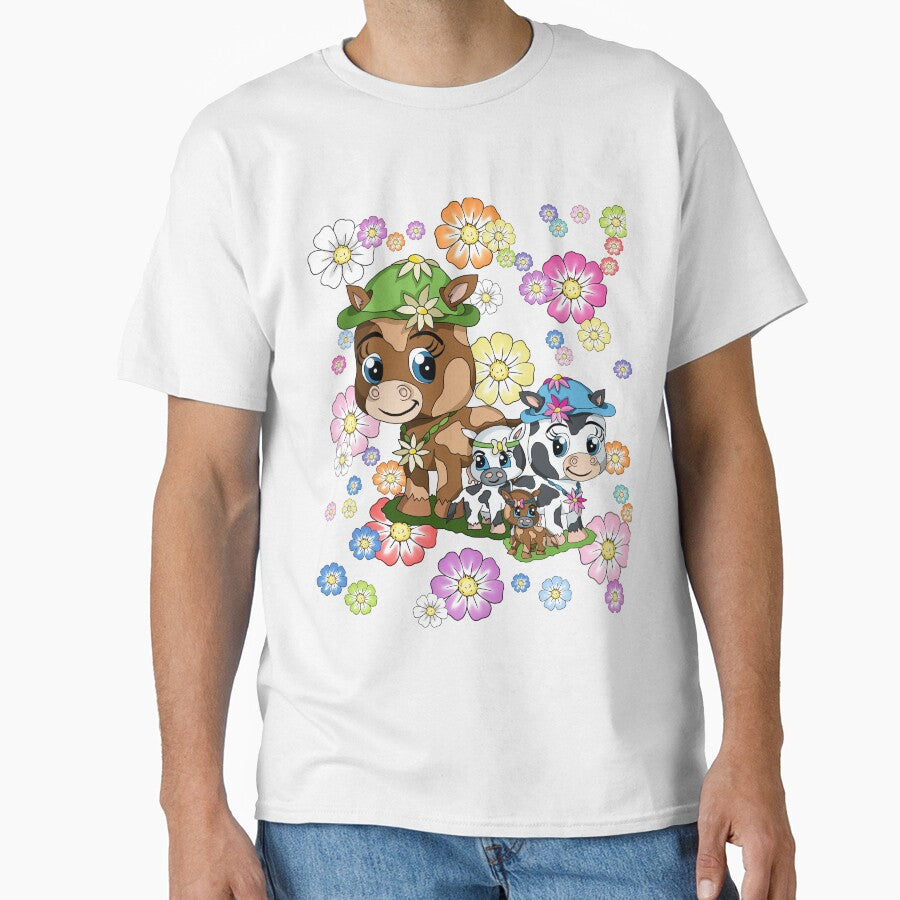 Baby cow with flowers by BeingNow