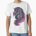 Black Horse Essential T-Shirt by ROBIOBAR
