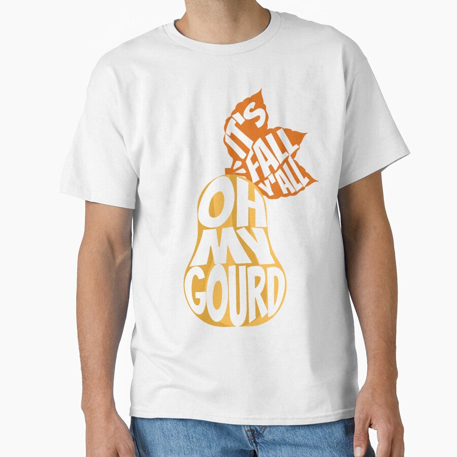Oh My Gourd It's Fall Y'All - Funny Retro Fall Pun by PetNamedPeeve