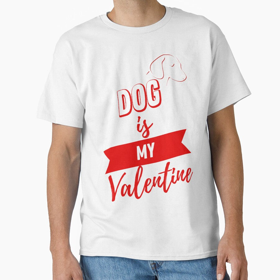 Valentines Day Couples Matching Valentine Fun | Dog Is My Valentine Red And Black by Rainbows Rock