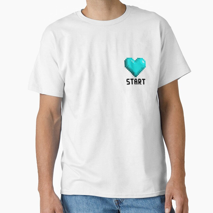 Pixelated Cyan Heart - Retro Gaming by Fikuall