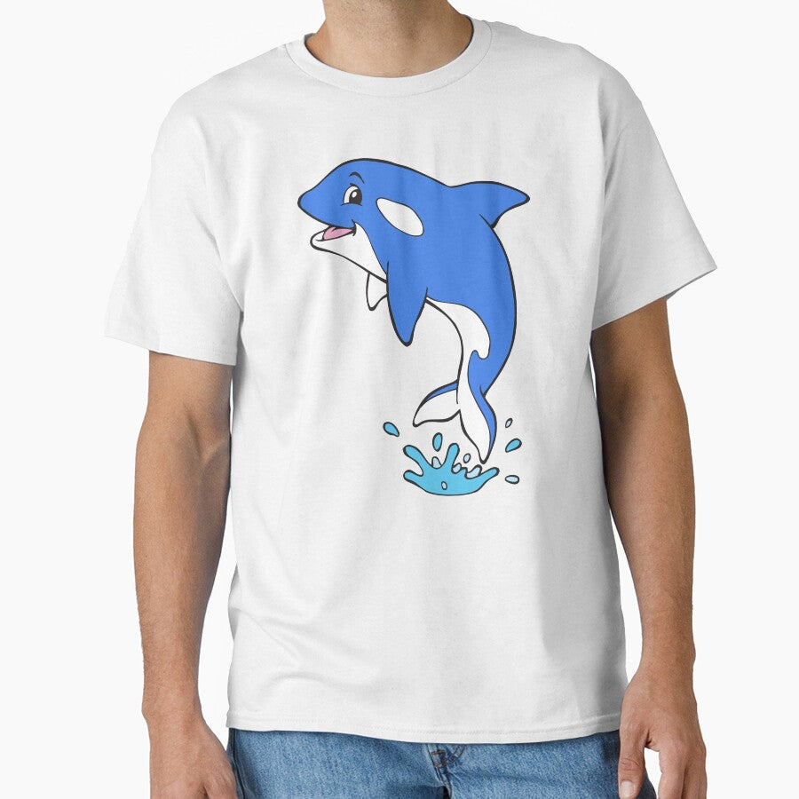 Blue Orca cartoon Whale by samshirts