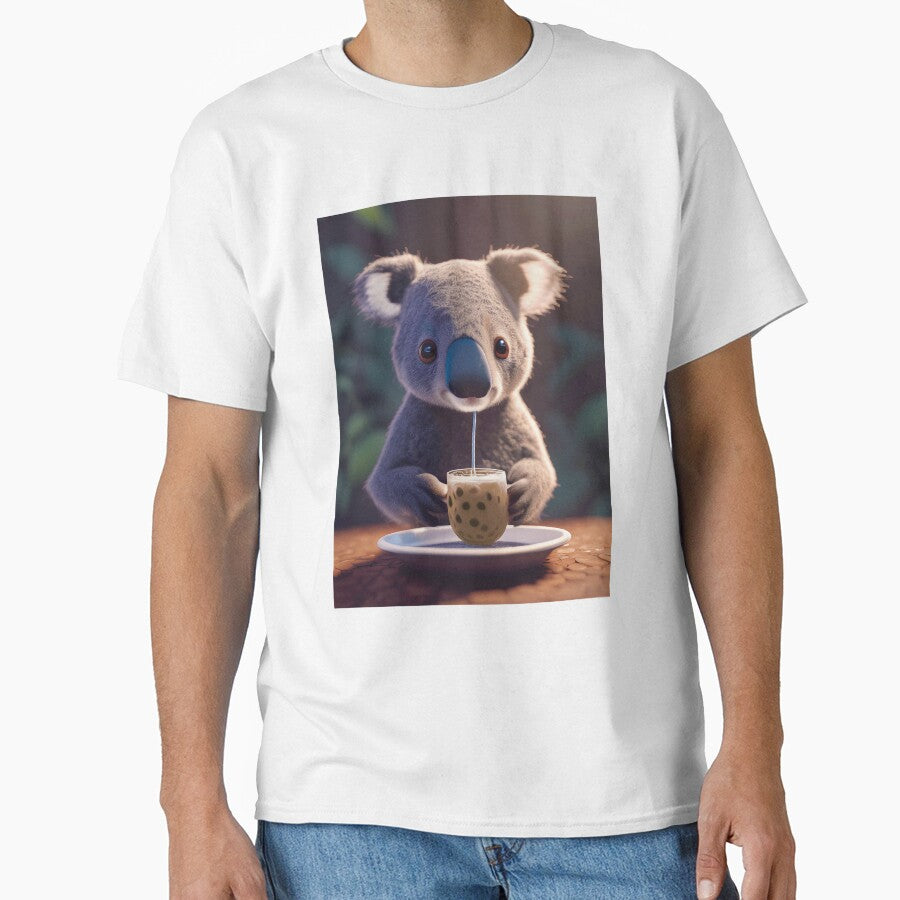 Koala with boba bubble tea by akwl-design