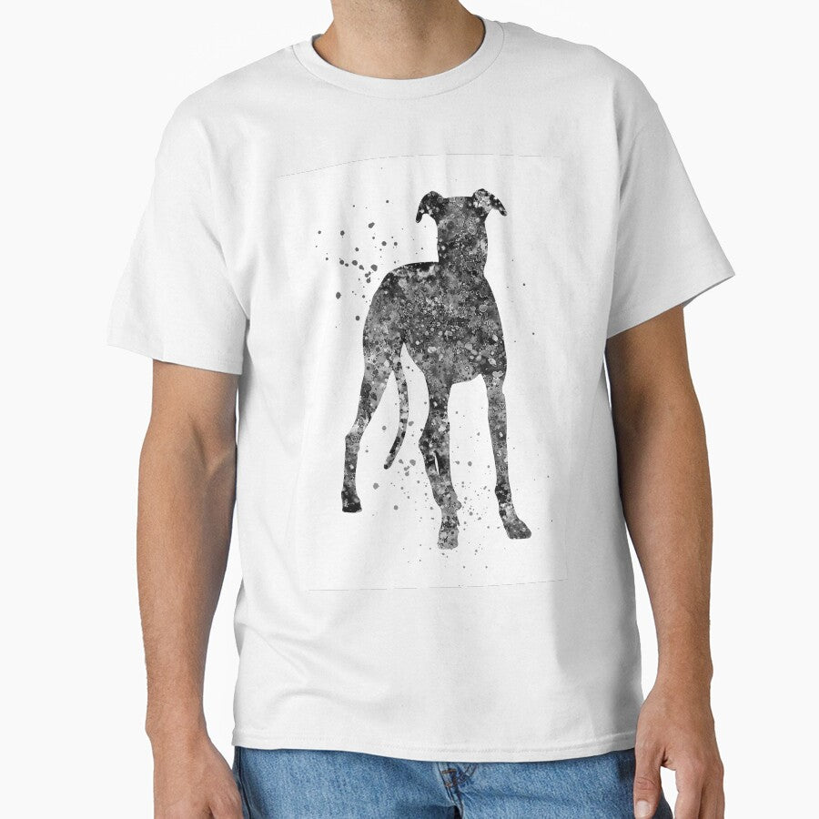 Whippet, Whippet art, watercolor Whippet by Rosaliartbook