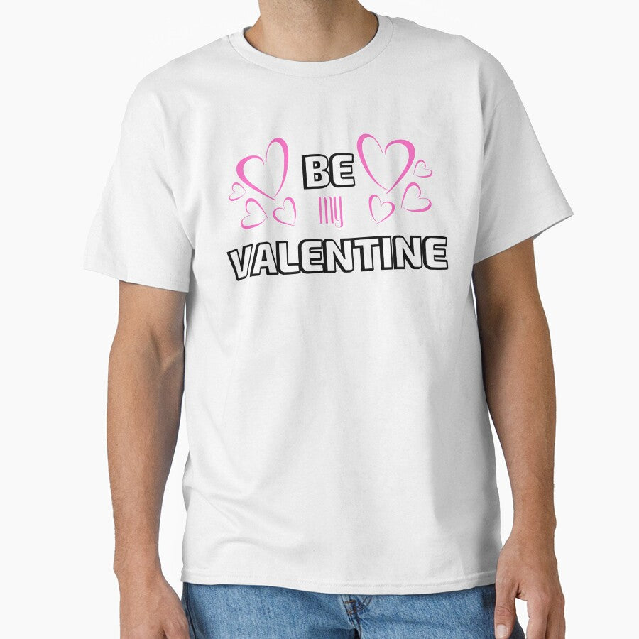 Valentines Day Couples Matching Valentine Fun | Be My Valentine Pink and Yellow by Rainbows Rock