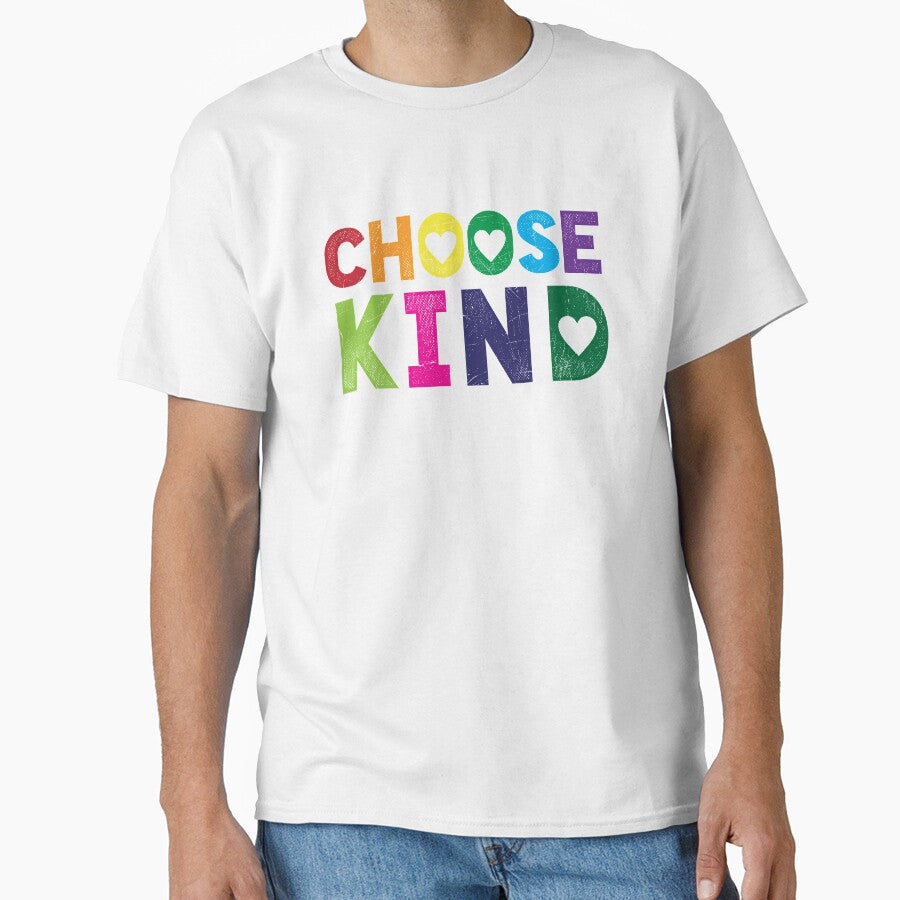 Choose Kind T Shirt - Anti-Bullying - Heart T-Shirt - Rainbow by TheTeeSupplyCo