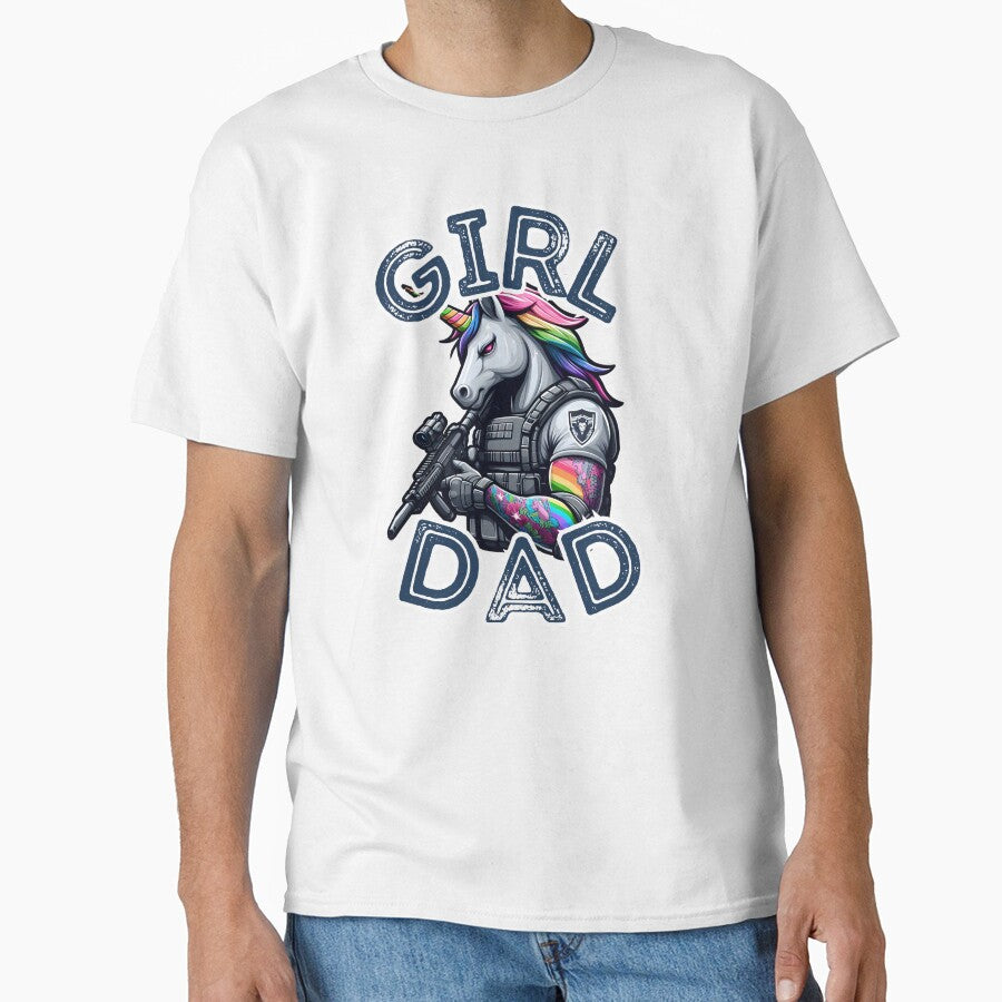Girl Dad - Tactical Unicorn by WolfeTEES