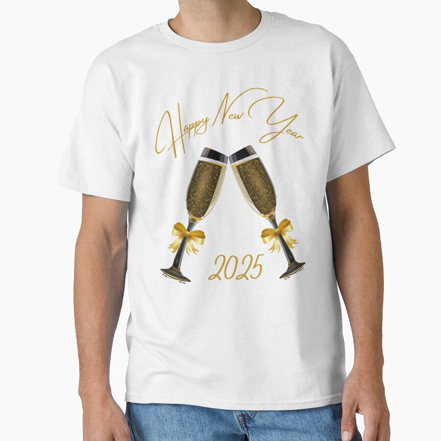 Happy New Year 2025 - Champagne glasses - Happy New Year by Channel1Design