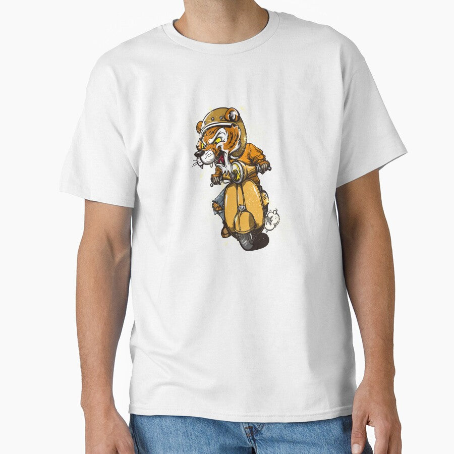 Tiger Rider Scooter Motorcycle by tshirtfever
