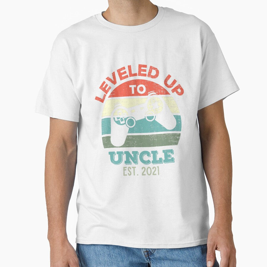 Leveled Up To Uncle 2021 Promoted Gamer New Uncle Vintage by 74ninetees