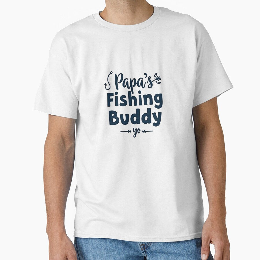 Papa's Fishing Buddy – Dad & Son/Daughter T-Shirt by Raesi1