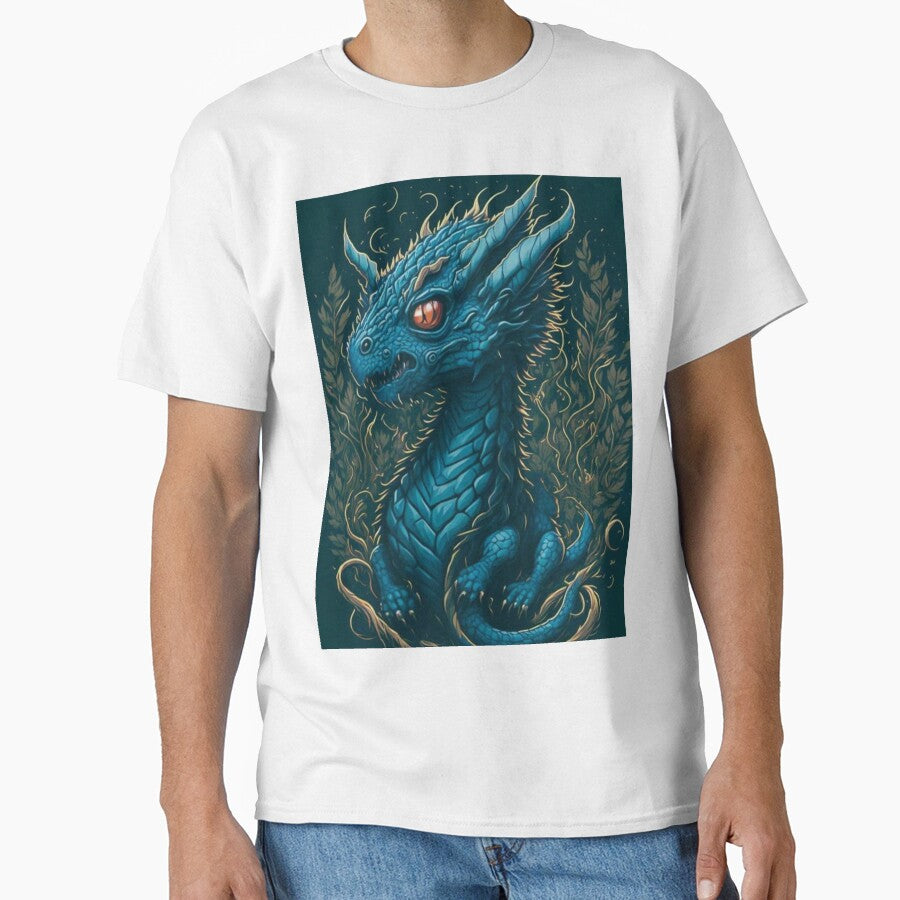 Detailed Baby Dragon Print - Dark Background by TGAL2