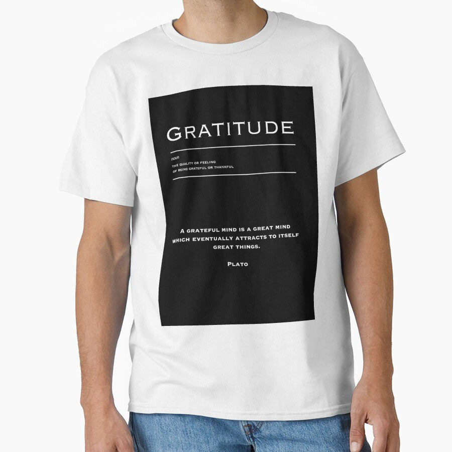 Gratitude - Motivational Inspirational Corporate Office Wall Art Black and White by Read This Already