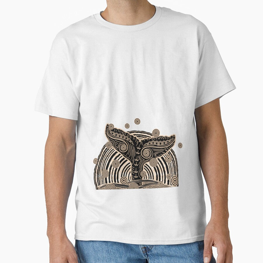 Vintage Golden HUMPBACK Whales Tail by sunnthreads