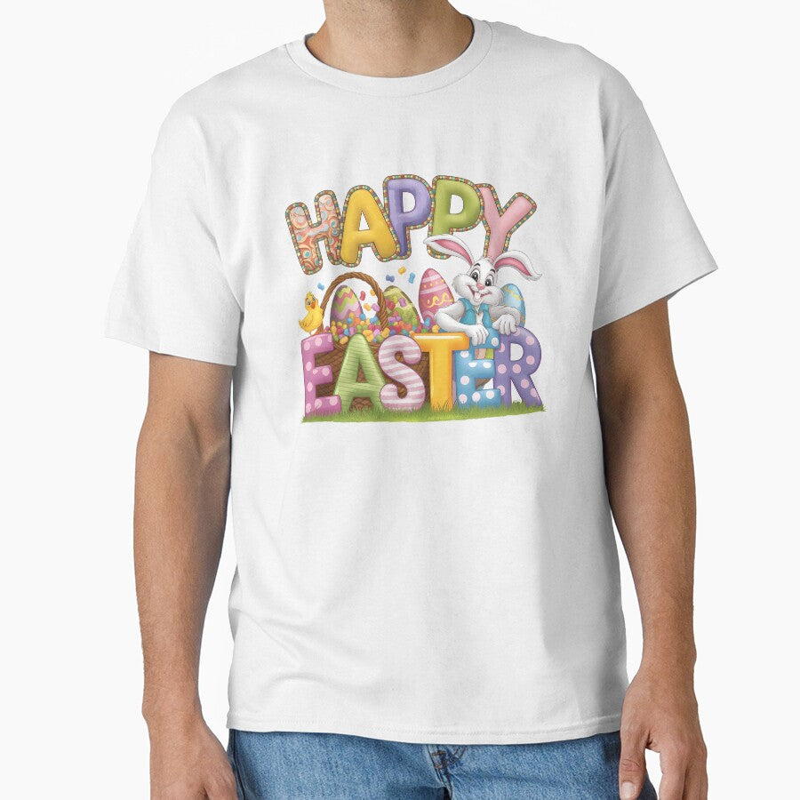 Happy Easter with Easter Bunny by Frog Level Treasures