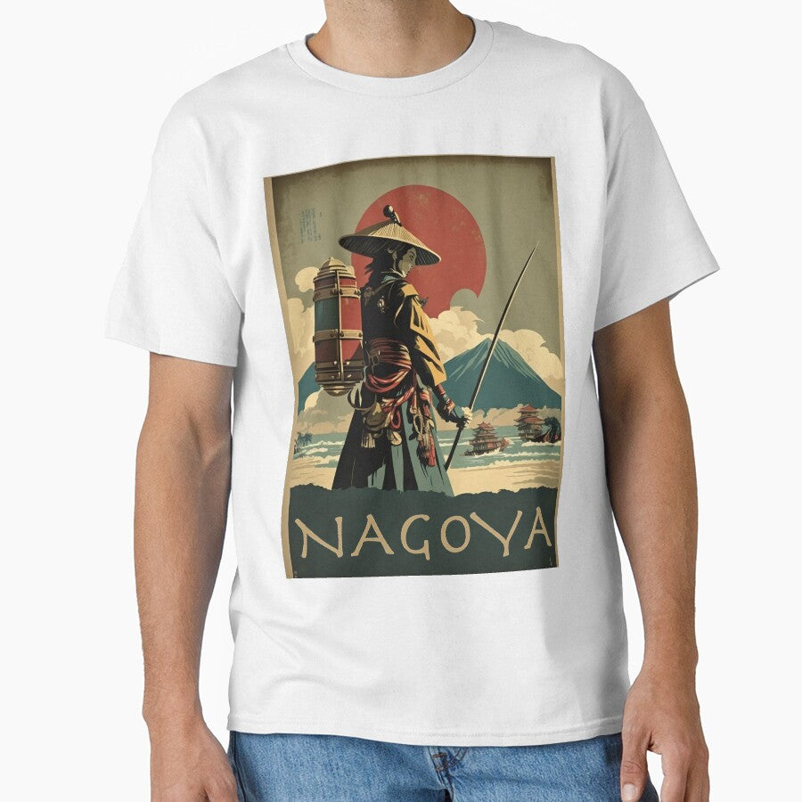Nagoya Samurai Vintage Travel Art Poster by OldTravelArt