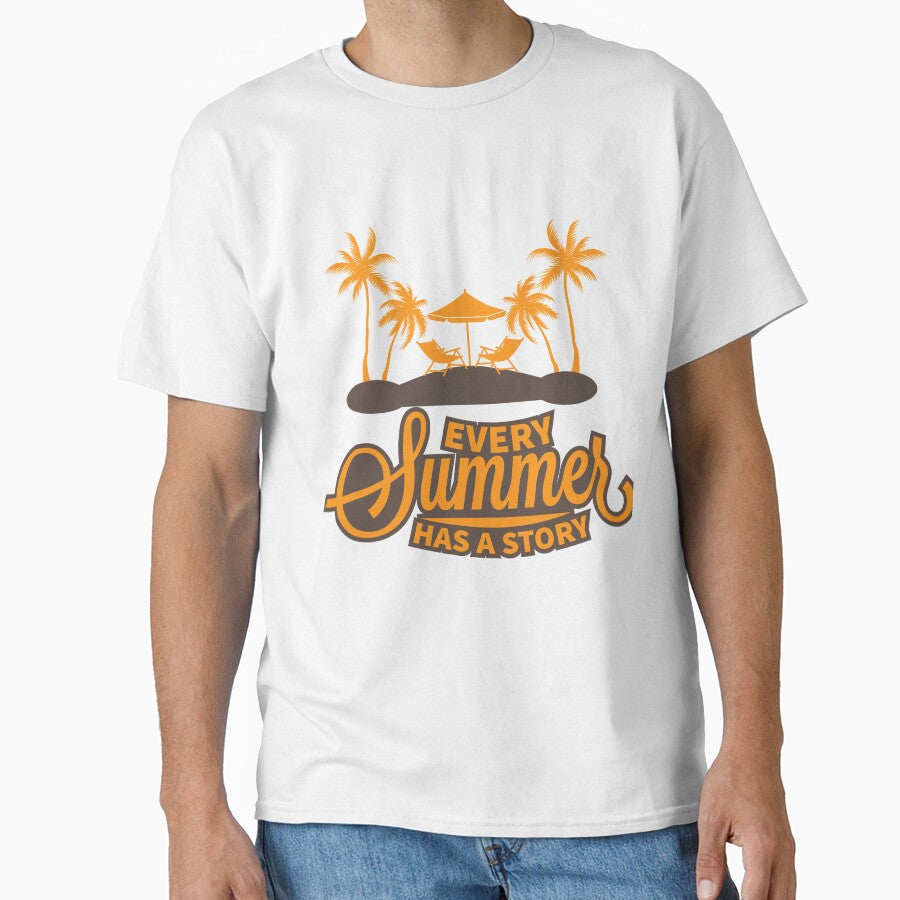 Every Summer Has a Story: Stylish summer t-shirt for an impeccable look. by ElHallabi
