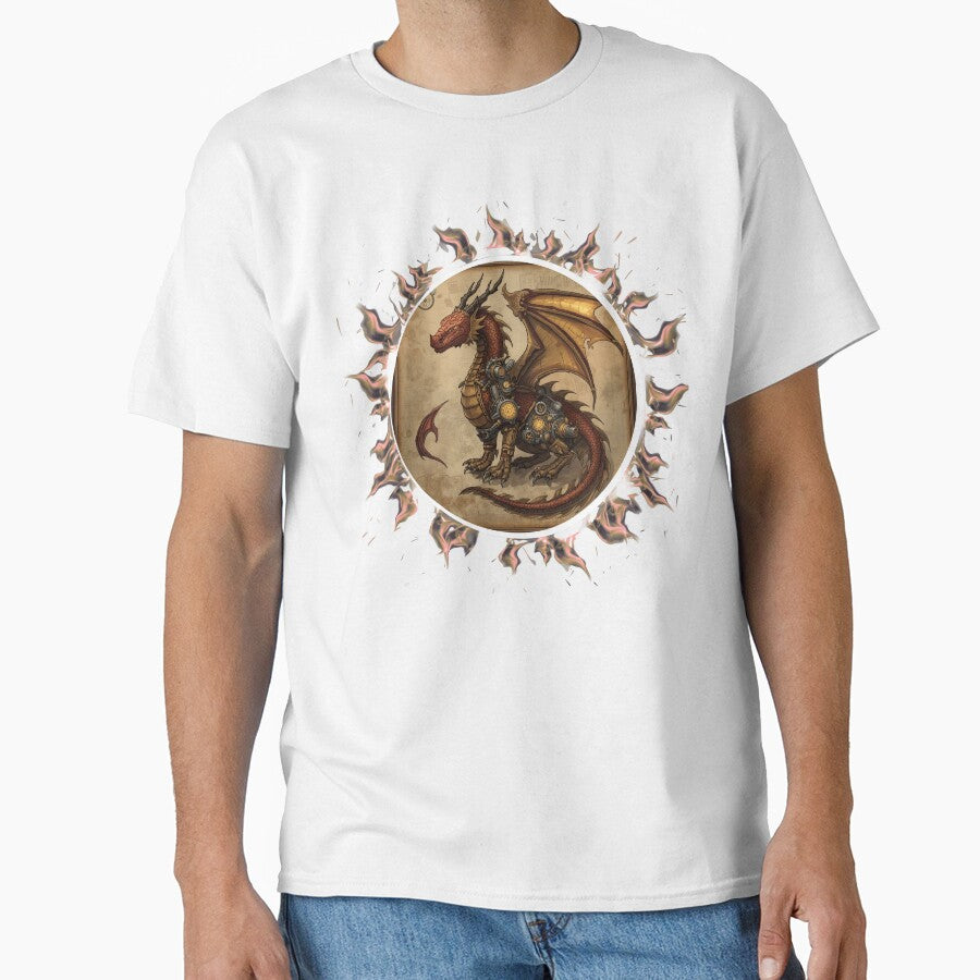 bronze dragon fantasy creature design by BandGTees