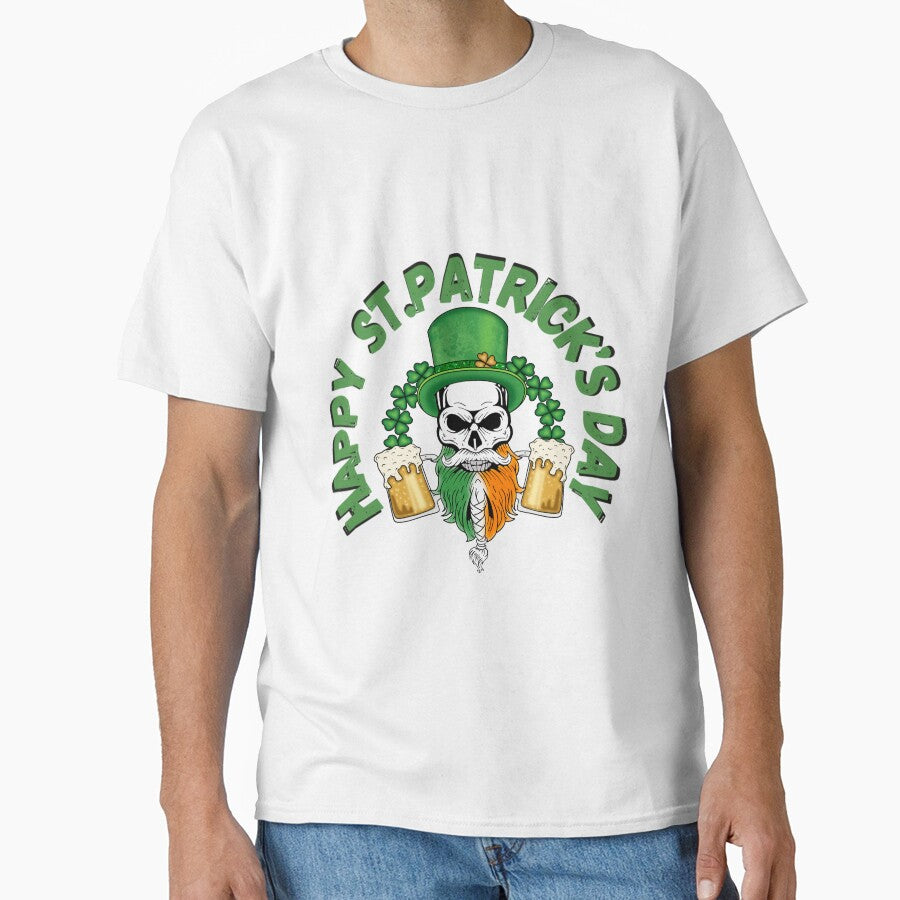 Happy St. Patrick’s Day Skull with beers by MLD112