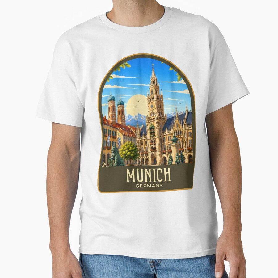 Munich Vintage Travel Illustration by HomeLivingCo