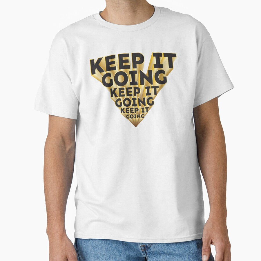 Keep It going motivational phrase gold black 3D effect by hockeng