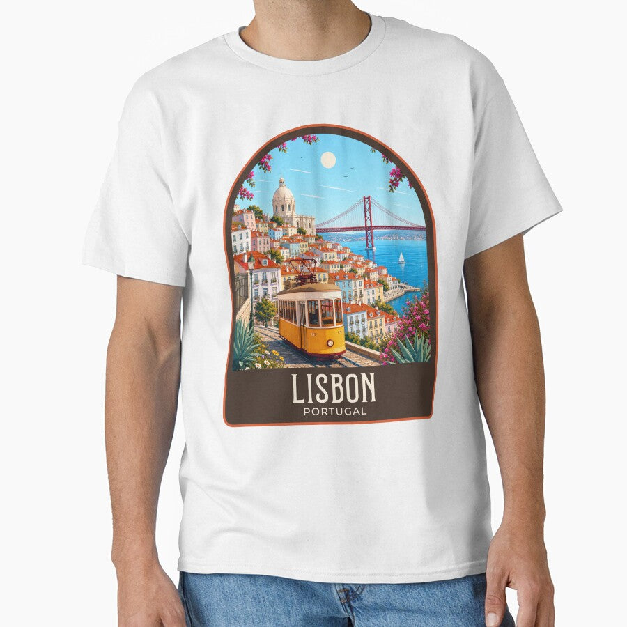 Lisbon Vintage Travel Illustration by HomeLivingCo